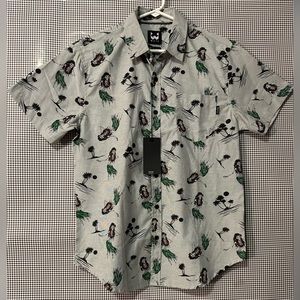 WXYZ Men's Button Up M Medium
Gray Short Sleeve